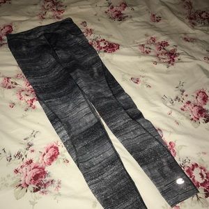Champion gray/black/white print workout leggings